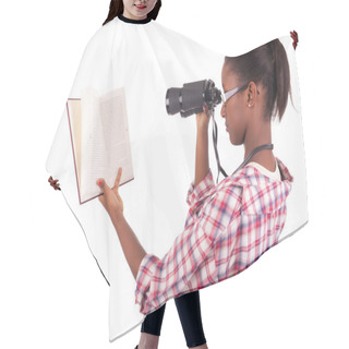 Personality  College Student Young African American Hair Cutting Cape