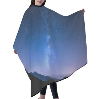 Personality  Night Sky Stars. Milky Way. Mountain Background Hair Cutting Cape