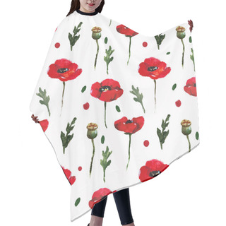 Personality  Watercolor Floral Pattern Hair Cutting Cape
