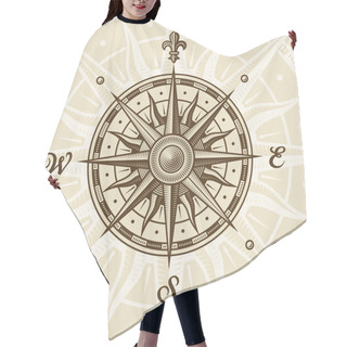 Personality  Vintage Compass Rose Hair Cutting Cape