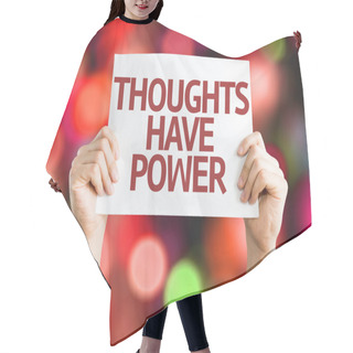 Personality  Thoughts Have Power Card Hair Cutting Cape