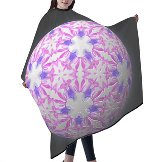 Personality  Artfully Designed And Colorful Ball, 3D Illustration On Black Background  Hair Cutting Cape