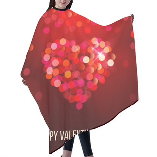 Personality  Valentines Day Card With Bokeh Heart Hair Cutting Cape