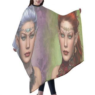 Personality  Two Female Elven Hair Cutting Cape