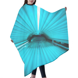 Personality  Inside Of An Enclosed Solarium Hair Cutting Cape