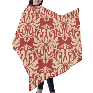 Personality  Ornate Arabesque Repeat Pattern On Red Hair Cutting Cape