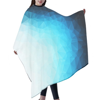 Personality  Blue Polygonal Mosaic Background, Creative Design Templates Hair Cutting Cape