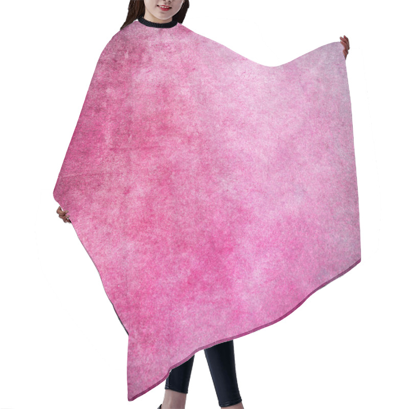 Personality  Grunge pink painted background hair cutting cape