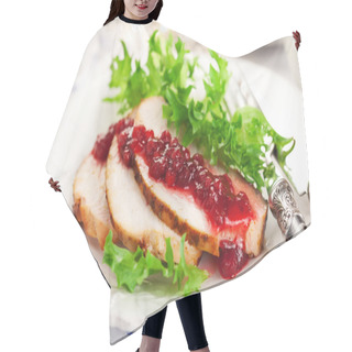 Personality  Turkey Breast With Cranberry Sauce Hair Cutting Cape