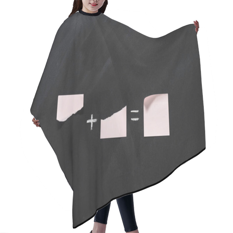 Personality  Mathematical Example Made Of Blank Notes Hair Cutting Cape