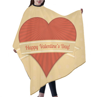 Personality  Vector Card For Valentine's Day. Hair Cutting Cape