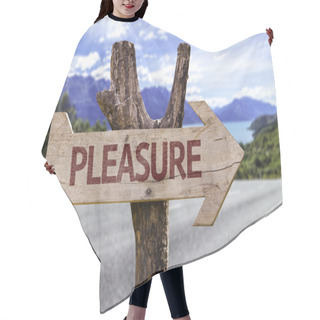 Personality  Pleasure Wooden Sign Hair Cutting Cape