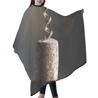 Personality  Wine Bottle With Corkscrew Hair Cutting Cape