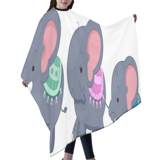 Personality  Elephant Family Hair Cutting Cape