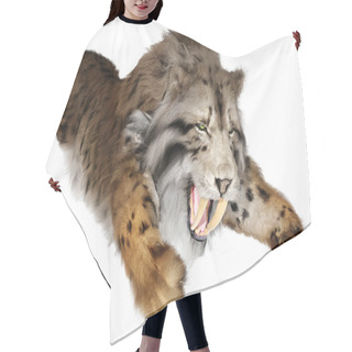 Personality  3D Rendering Of A Saber Toothed Tiger Isolated On White Background Hair Cutting Cape