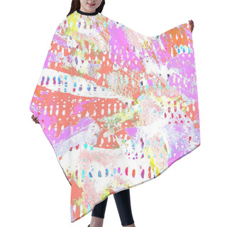 Personality  Watercolor Seamless Pattern. Hair Cutting Cape