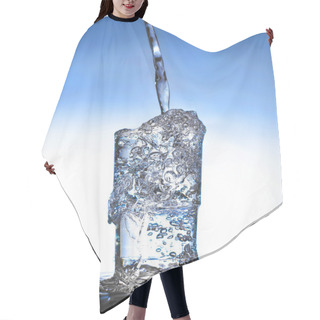 Personality  Glass With Splashes Of Liquid Overflowing The Edges Hair Cutting Cape