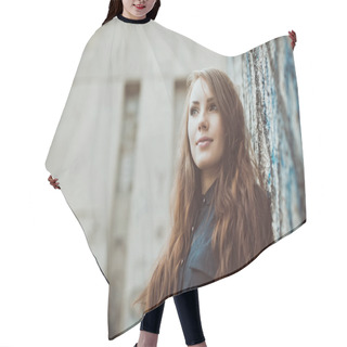 Personality  Portrait Of The Self-assured Girl 2890. Hair Cutting Cape