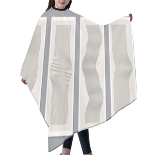 Personality  Set Of Trendy Abstract Aesthetic Minimalist Artistic Geometric Composition Hair Cutting Cape
