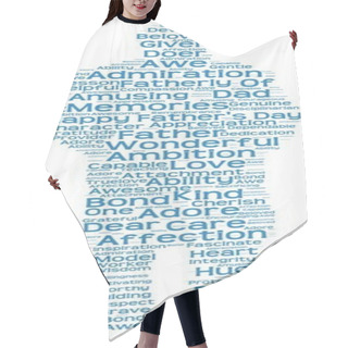 Personality  Tag Cloud Of Father's Day In The Shape Of A Fatherly Figure Hair Cutting Cape