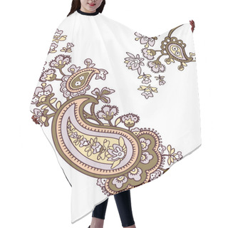 Personality  Paisley Mehndi Vector Floral Design Hair Cutting Cape
