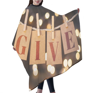 Personality  Give Concept Clipped Cards And Lights Hair Cutting Cape
