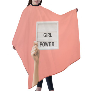 Personality  Board With Girl Power Lettering Hair Cutting Cape