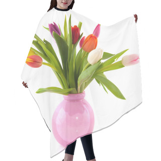 Personality  Colorful Tulips In Glass Vase Hair Cutting Cape