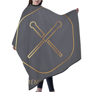 Personality  Acupuncture Golden Line Premium Logo Or Icon Hair Cutting Cape