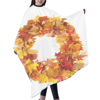 Personality  Alphabet Sign From Autumn Leaf  Hair Cutting Cape
