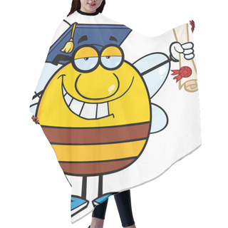 Personality  Bee Holding Up A Diploma Hair Cutting Cape