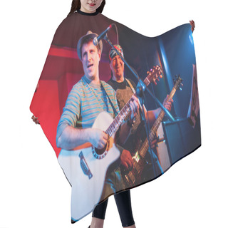 Personality  Musician Plays A Guitar Hair Cutting Cape