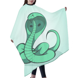 Personality  Green Cobra,  Vector Illustration  Hair Cutting Cape