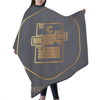 Personality  Article Golden Line Premium Logo Or Icon Hair Cutting Cape