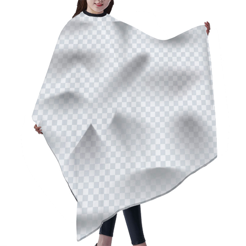 Personality  Set Of Transparent Realistic Paper Shadow Effects On Blank Sheet Hair Cutting Cape