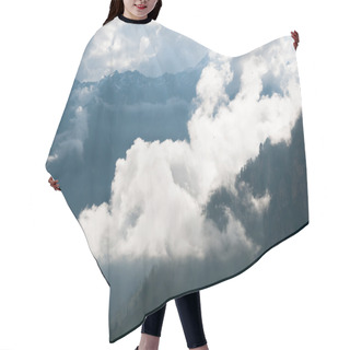 Personality  Mountain Peak Shrouded In Clouds Hair Cutting Cape