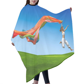 Personality  Rainbow Woman Hair Cutting Cape
