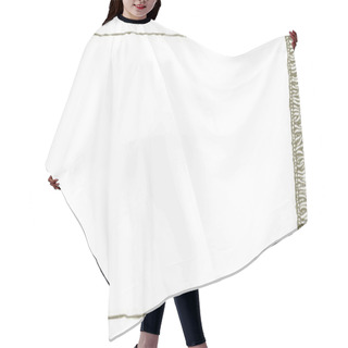 Personality  Vector Frame. Towel With Fringe Hair Cutting Cape