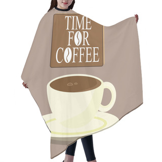 Personality  Time For Coffee Hair Cutting Cape