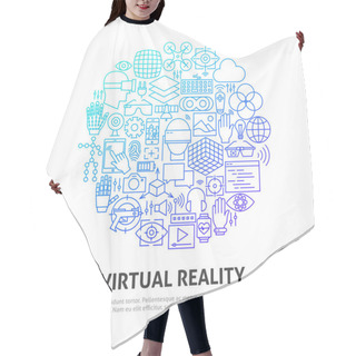 Personality  Virtual Reality Circle Concept Hair Cutting Cape