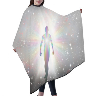 Personality  Man In Rainbow Light And Stars Hair Cutting Cape