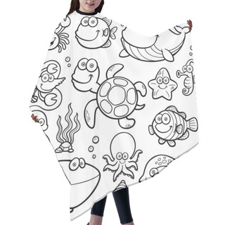 Personality  Sea Animals Collection Hair Cutting Cape