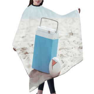 Personality  Cooler Box And Volleyball Ball Hair Cutting Cape