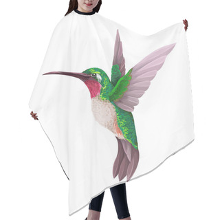 Personality  Hummingbirds Isolated. Trendy Vector Print Hair Cutting Cape