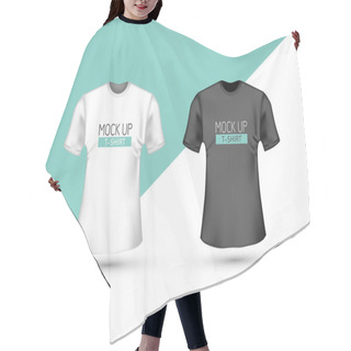 Personality  Isolated White, Black T-shirt Mockup Hair Cutting Cape