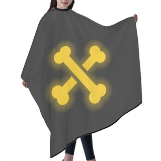 Personality  Bones Yellow Glowing Neon Icon Hair Cutting Cape