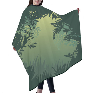 Personality  Misty Forest Background Hair Cutting Cape