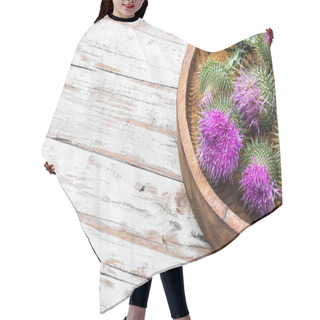 Personality  Milk Thistle With Flowers Hair Cutting Cape