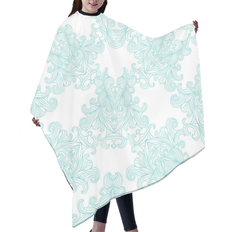Personality  Ornamental Lace Seamless Pattern Hair Cutting Cape