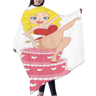 Personality  Valentine Cake Hair Cutting Cape